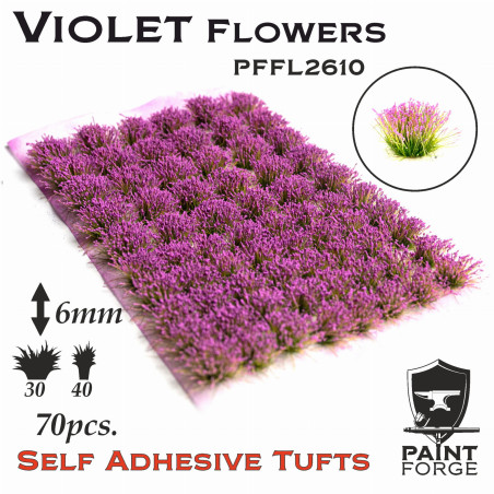 Paint Forge VioletFlowers 6mm 70szt