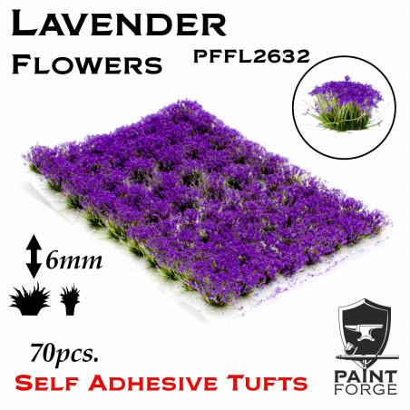 Paint Forge Lavender Purple Flowers 6mm 70szt