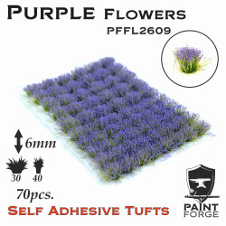 Paint Forge Purple Flowers 6mm 70szt