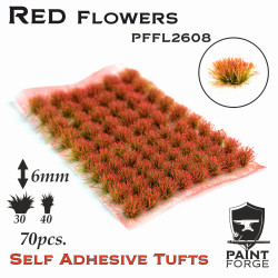 Paint Forge Red Flowers 6mm 70szt