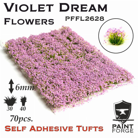 Paint Forge Violet Dream Flowers 6mm 70szt