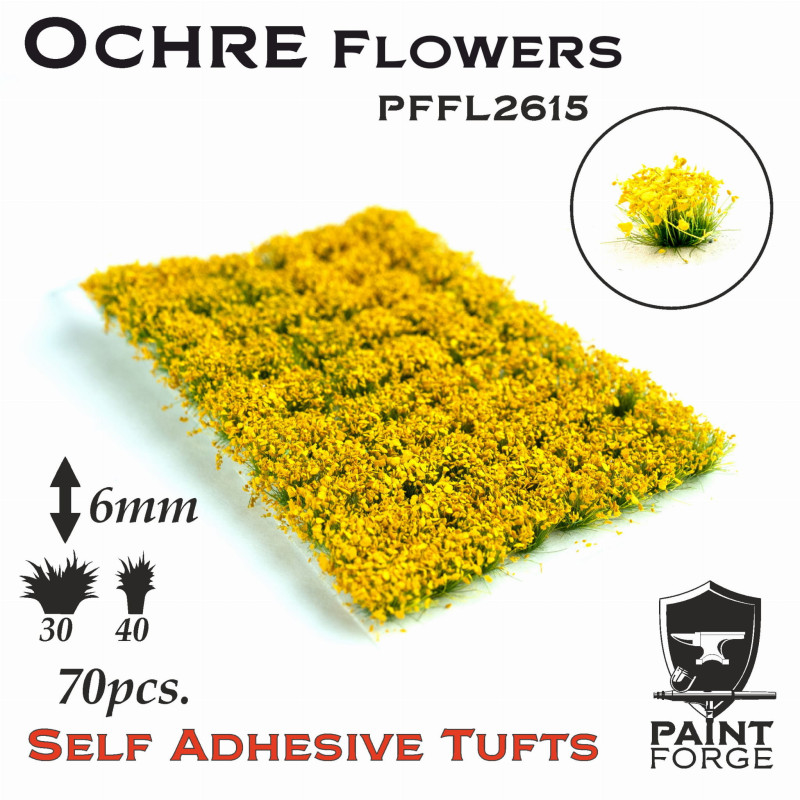 Paint Forge Ochre Flowers 6mm 70szt