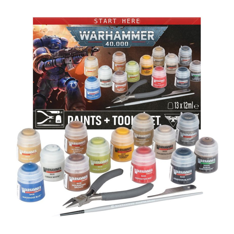 WH40K: Warhammer 40,000: Paint + Tools set